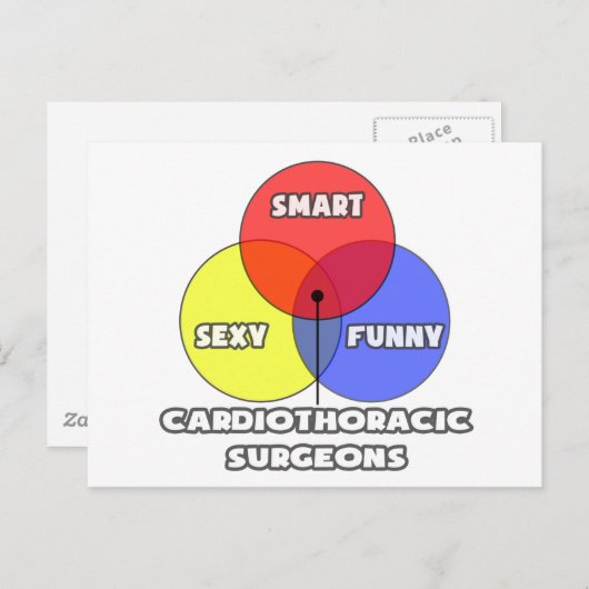 Venn-diagram .. Cardiothoracale chirurgen Briefkaart (Voorkant / Achterkant)