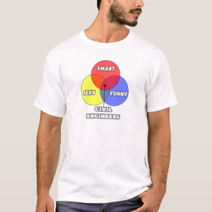 Venn-diagram ... Civiele ingenieurs T-shirt