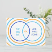 Venn-diagram Dank u kaart (Staand voorkant)