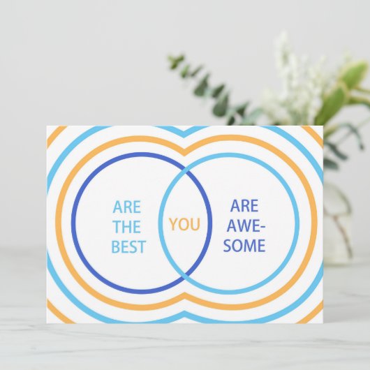 Venn-diagram Dank u kaart (Staand voorkant)