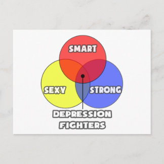 Venn-diagram .. Depressievechters Briefkaart