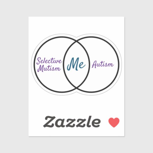 Venn-diagram dubbele diagnose Vinyl Sticker (Vel)