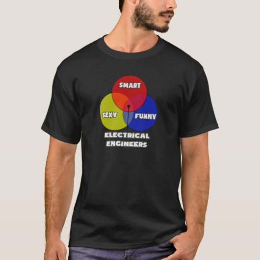 Venn-diagram .. Elektrotechnici T-shirt (Voorkant)