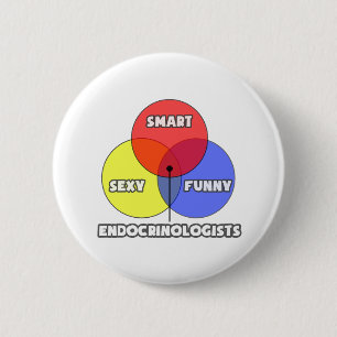 Venn-diagram ... Endocrinologen Ronde Button 5,7 Cm