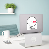 Venn-diagram enkele diagnose Vinyl sticker (Laptop op bureau)