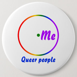Venn-diagram enkele identiteit ronde button 6,0 cm