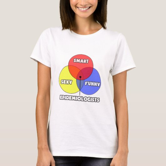 Venn-diagram .. Epidemiologen T-shirt (Voorkant)