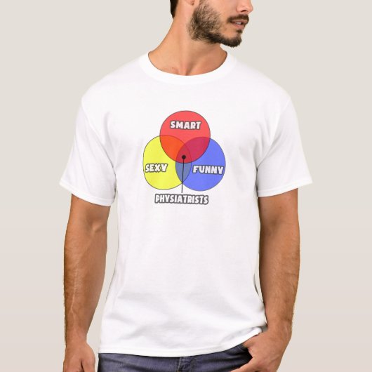 Venn-diagram .. Fysici T-shirt (Voorkant)