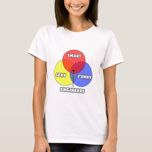 Venn-diagram .. Ingenieurs T-shirt (Voorkant)
