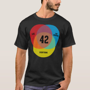Venn Diagram Life, Universe & Alles E T-shirt
