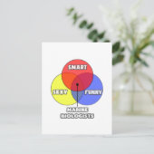 Venn-diagram .. Mariene biologen Briefkaart (Staand voorkant)