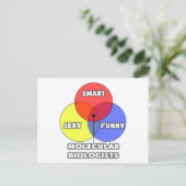Venn-diagram .. Moleculaire biologen Briefkaart (Staand voorkant)