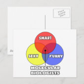 Venn-diagram .. Moleculaire biologen Briefkaart (Voorkant / Achterkant)