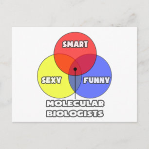 Venn-diagram .. Moleculaire biologen Briefkaart