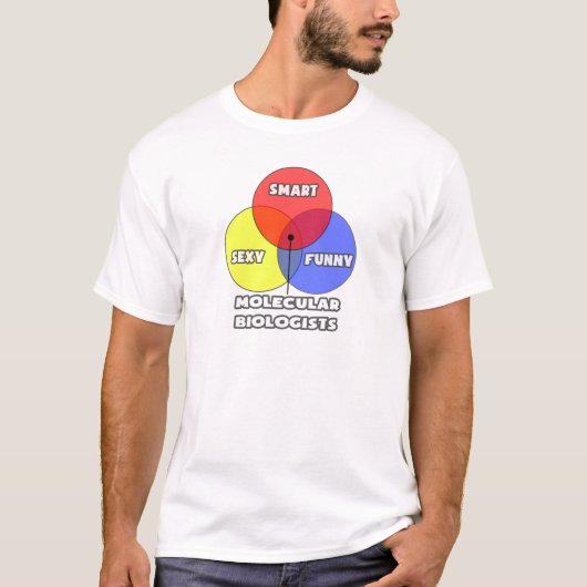 Venn-diagram .. Moleculaire biologen T-shirt (Voorkant)