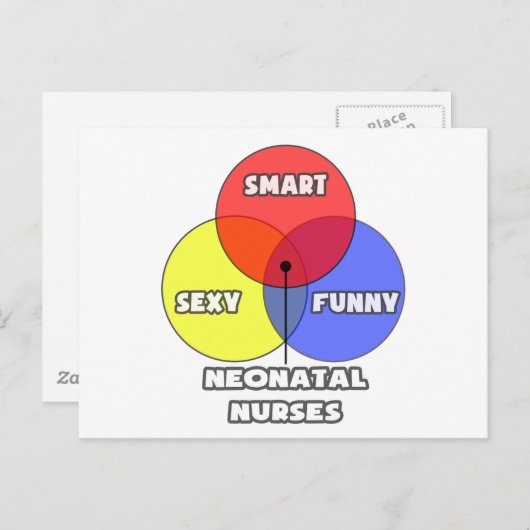 Venn-diagram .. Neonatale verpleegkundigen Briefkaart (Voorkant / Achterkant)