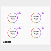 Venn-diagram omgekeerde identiteit rechthoekige sticker (Vel)