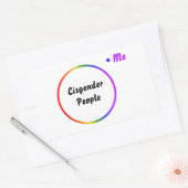 Venn-diagram omgekeerde identiteit rechthoekige sticker (Envelop)