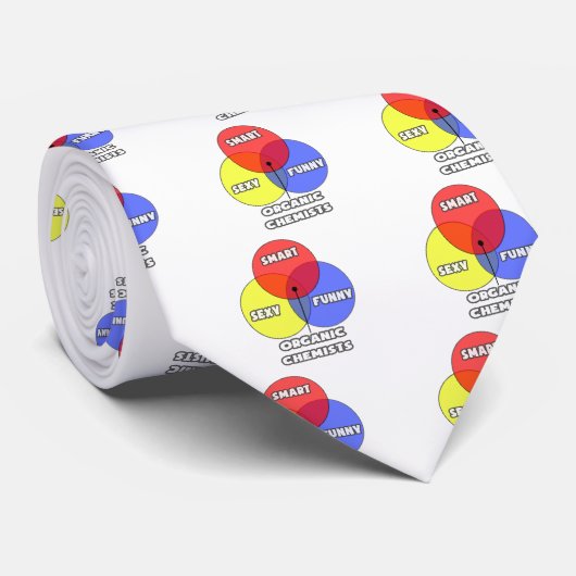 Venn-diagram .. Organisch Chemici Stropdas (Opgerold)