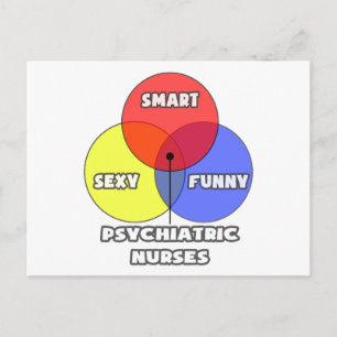 Venn-diagram ... Psychiatrische verplegers Briefkaart