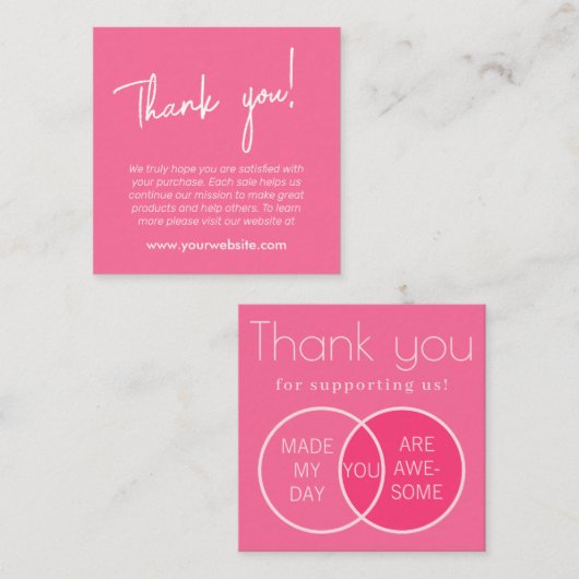 Venn Diagram Visitekaartje Informatiekaartje (Voorkant / Achterkant)