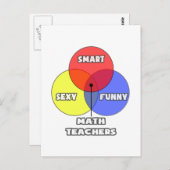 Venn-diagram ... Wiskunde leraren Briefkaart (Voorkant / Achterkant)