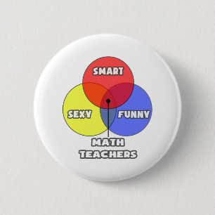 Venn-diagram ... Wiskunde leraren Ronde Button 5,7 Cm