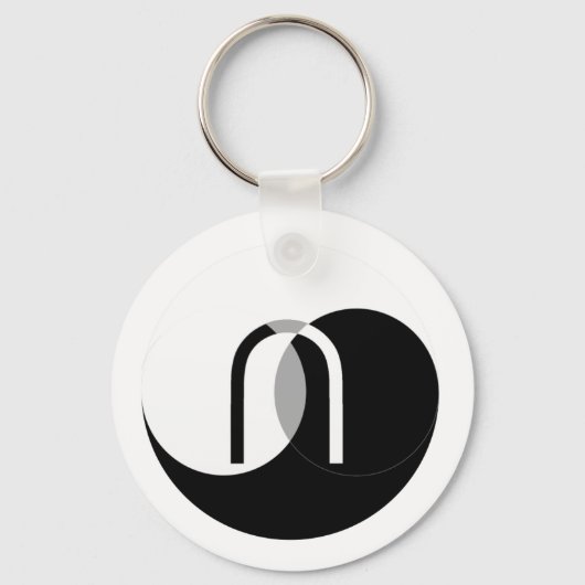 Venn Intersection YinYang Sleutelhanger (Voorkant)