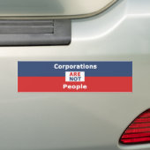 Vennootschappen zijn geen mensen - bumper siticker bumpersticker (Op auto)