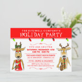 Vennootschapsvakantierenier met Drink Uitnodiging (Staand voorkant)