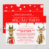 Vennootschapsvakantierenier met Drink Uitnodiging (Voorkant / Achterkant)