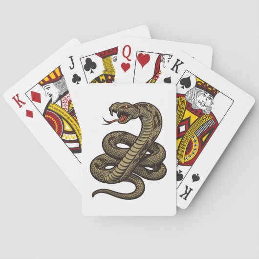 Venom Fury: Dodelijke Rattlesnake Strike Pokerkaarten (Achterkant)