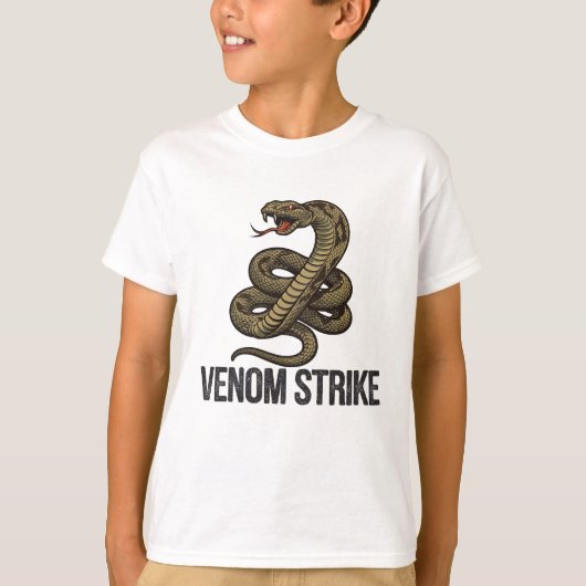 Venom Fury: Dodelijke Rattlesnake Strike T-shirt (Voorkant)