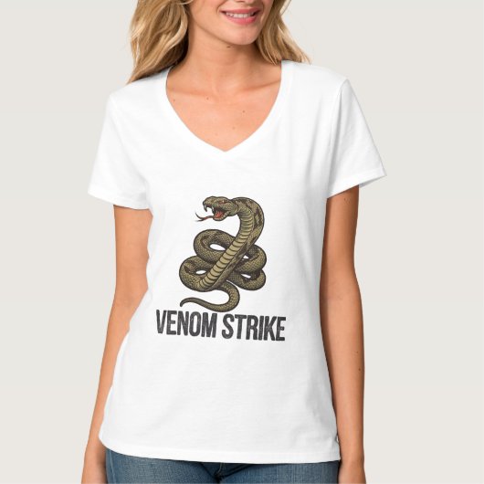 Venom Fury: Dodelijke Rattlesnake Strike T-shirt (Voorkant)