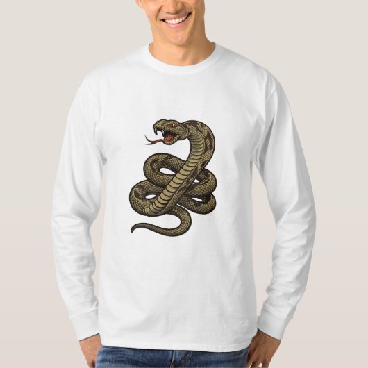 Venom Fury: Dodelijke Rattlesnake Strike T-shirt (Voorkant)