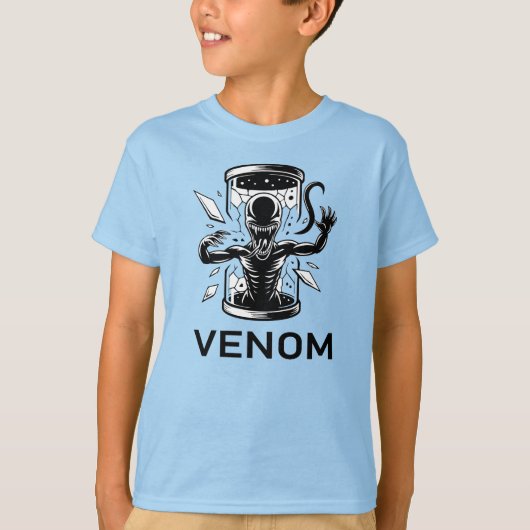 Venom Inspired Symbiote Monster Kids T-Shirt (Voorkant)