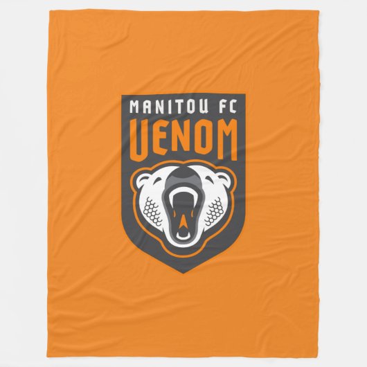 Venom-Manitou FC Fleece Blanket (Oranje) Deken (Voorkant)