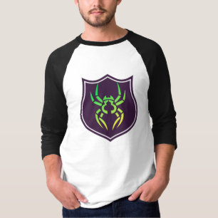 Venom Spider Shield Raglan Cool Mannen 3/4 Sleev T-shirt