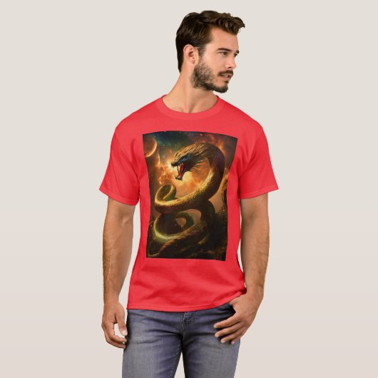 "Venom Vogue: Sensationeel Snake Design T-shirt" T-shirt (Voorkant volledig)