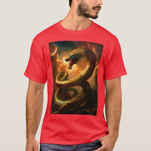"Venom Vogue: Sensationeel Snake Design T-shirt" T-shirt (Voorkant)
