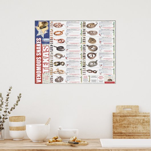 Venomeuze slangen van Texas Poser door NNTRC Poster (Keuken)