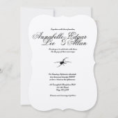 Venomous - Eenvoudig legant gothic Wedding Invitat Kaart (Voorkant)