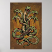 Venomous Multi-Headed Serpent Creature Poster (Voorkant)