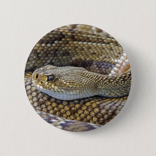 Venomous Rattle Snake Ronde Button 5,7 Cm (Voorkant)