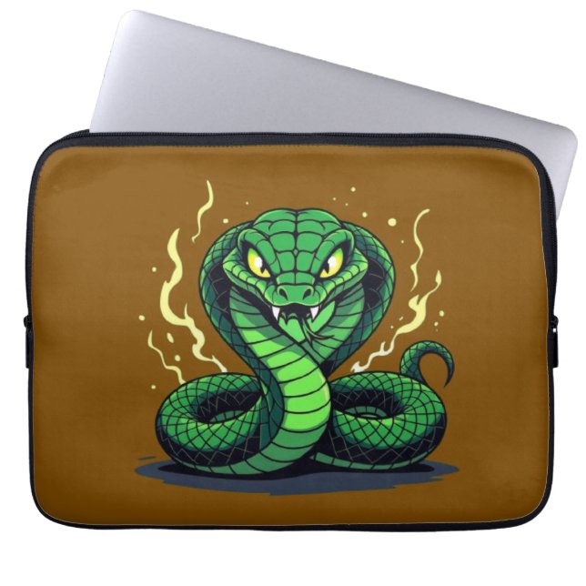 Venomous Snake – Danger and Precision Laptop Sleeve (Voorkant)