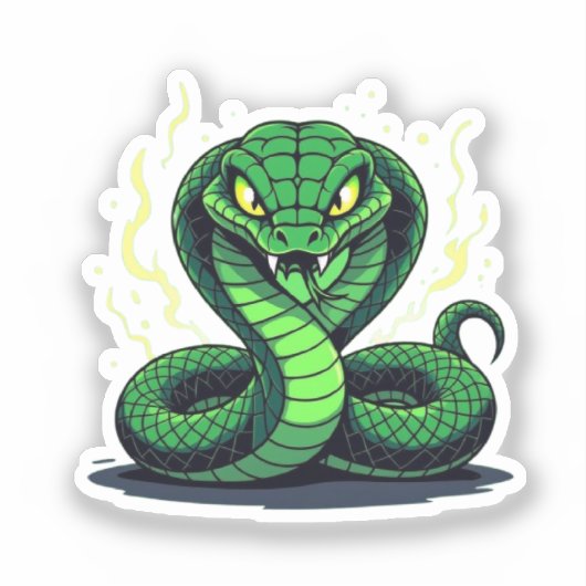 Venomous Snake – Danger and Precision Sticker (Voorkant)