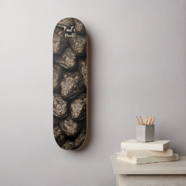 Venomous snake heads in gold & black dark persoonlijk skateboard