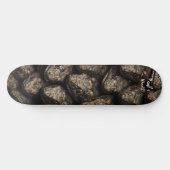 Venomous snake heads in gold & black dark persoonlijk skateboard (Horizontaal)