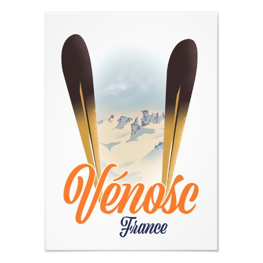 Vénosc, France Ski poster (Voorkant)