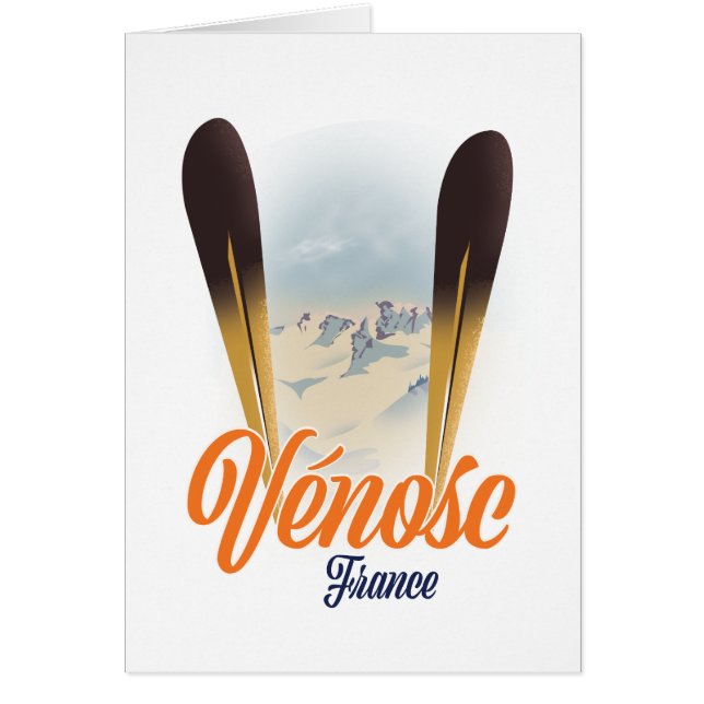 Vénosc, Frankrijk Ski poster (Voorkant)